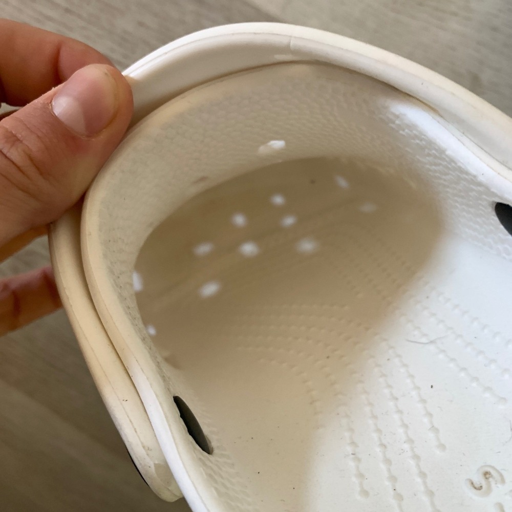 Crocs Women Platform size 8  White Sandals Clogs summer wedges‎ - Picture 7 of 8